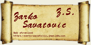 Žarko Savatović vizit kartica
